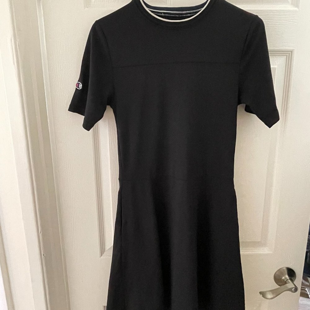 Champion Wood Wood Collab Black Mesh Tennis Mini Dress Size Xs